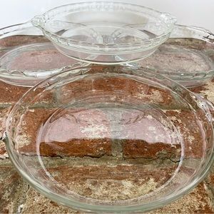 Four Pyrex Pie Plates